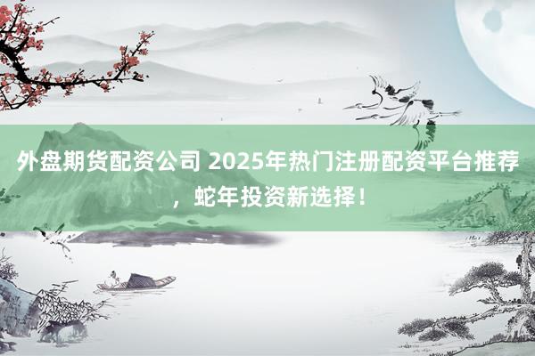 外盘期货配资公司 2025年热门注册配资平台推荐，蛇年投资新选择！